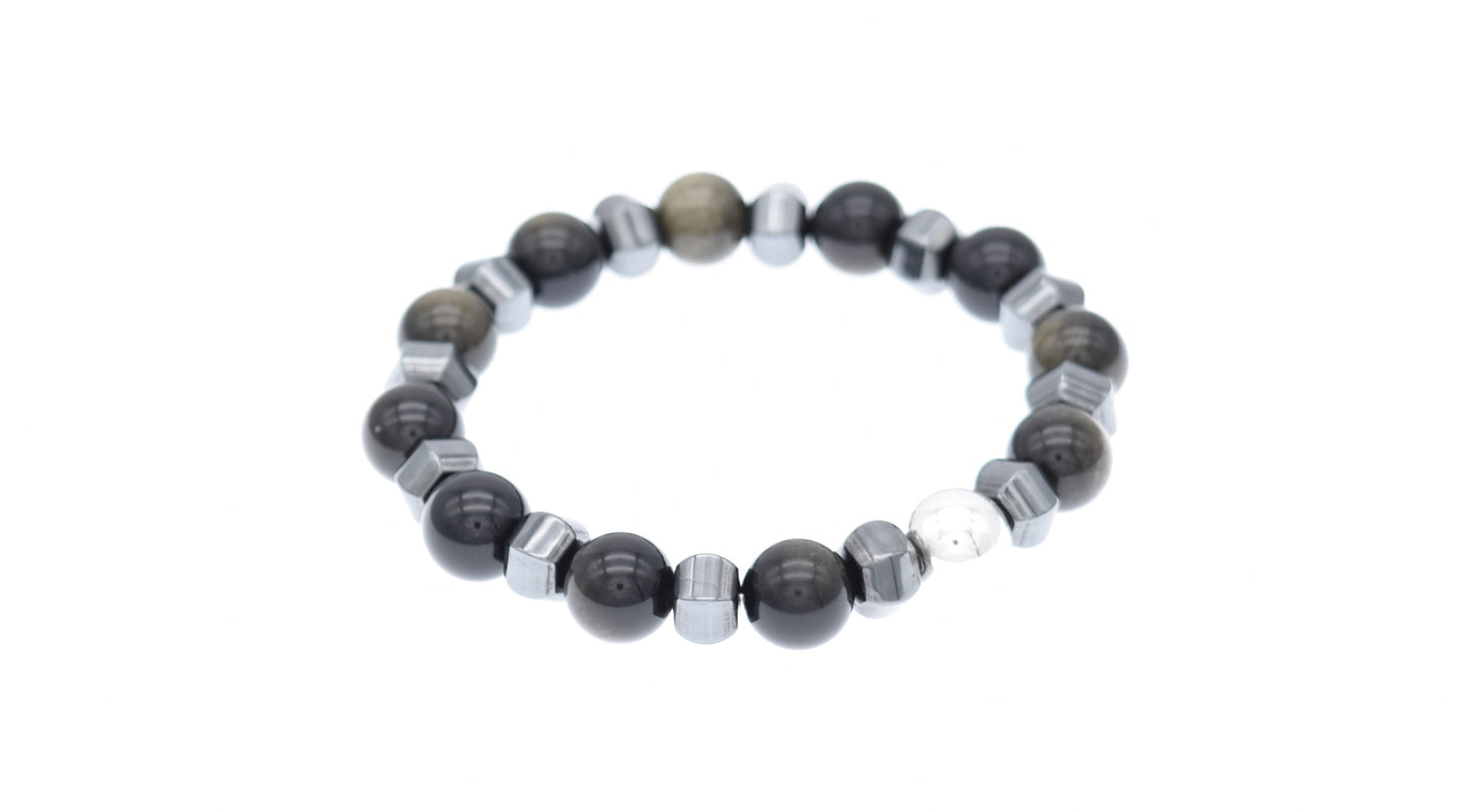 Gold Obsidian Bracelet