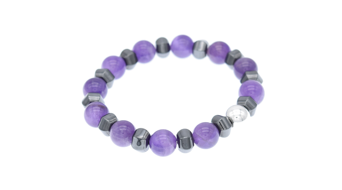 Silver Amethyst Bracelet